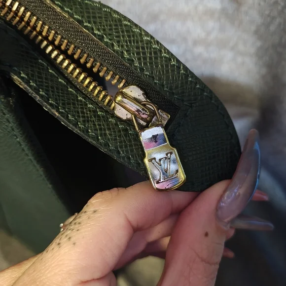 Louis Vuitton Green Taiga Leather Briefcase